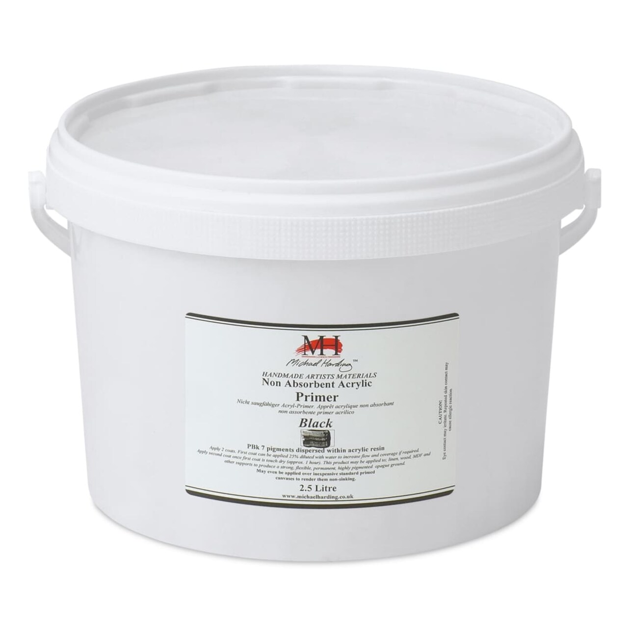 Michael Harding Non-Absorbent Acrylic Primer - Black, 2.5 Liter, Bucket